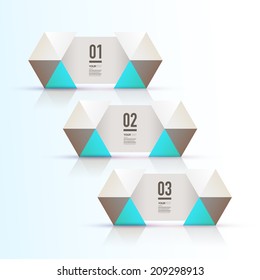 Abstract geometric infographic text box design with your content  Eps 10 stock vector illustration 