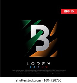 abstract geometric initial letter b logo. modern icon, template design