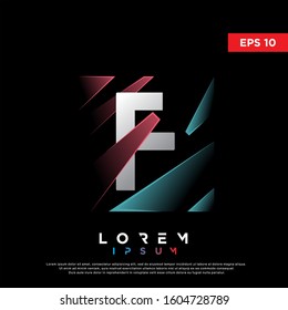 abstract geometric initial letter f logo. modern icon, template design