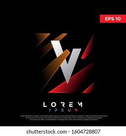 abstract geometric initial letter v logo. modern icon, template design