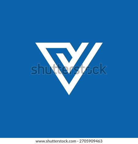 Abstract Geometric Initial Letter V Logo Design Vector Template