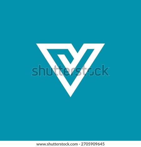 Abstract Geometric Initial Letter V Logo Design Vector Template