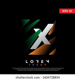 abstract geometric initial letter x logo. modern icon, template design