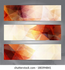 Abstract geometric invitation or banner backgrounds with shining transparent polygonal pattern