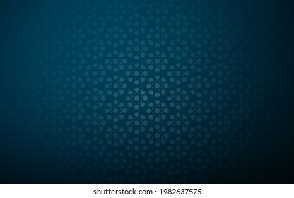 Resumen del patrón geométrico de decoración islámica sobre fondo azul. Ilustración del vector