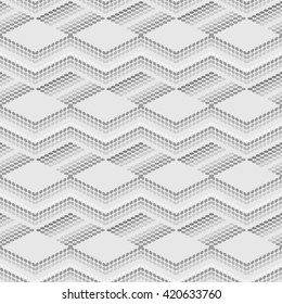 Abstract geometric isometric seamless pattern. Vector illustration