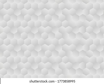 Resumen del fondo del concepto de tecnología vectorial de poligono blanco y gris, de textura de abeja de azulejos geométricos o isométricos. Diseño de estilo de ilustración EPS10.