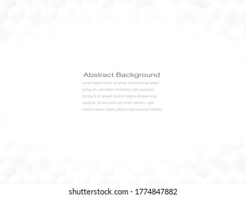 Resumen del fondo del concepto de tecnología vectorial de poligono blanco y gris, de textura de abeja de azulejos geométricos o isométricos. Diseño de estilo de ilustración EPS10.
