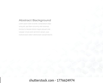 Abstract geometric or isometric tile honeycomb texture white and gray polygon or low poly vector technology concept background. EPS10 illustration style design.