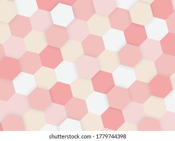 Abstract geometric or isometric tile honeycomb texture colorful polygon or low poly vector technology concept background. EPS10 illustration style design.