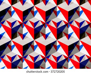 Abstract geometric isometric vector seamless pattern background