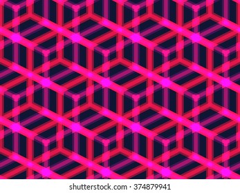 Abstract geometric isometric vector seamless pattern background
