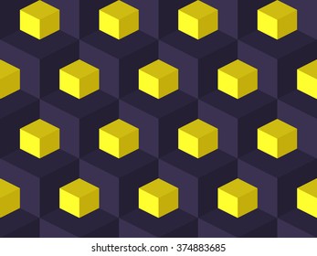 Abstract geometric isometric vector seamless pattern background
