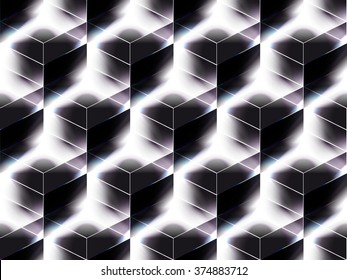 Abstract geometric isometric vector seamless pattern background