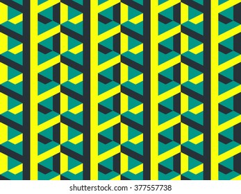 Abstract geometric isometric vector seamless pattern background