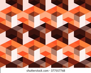 Abstract geometric isometric vector seamless pattern background