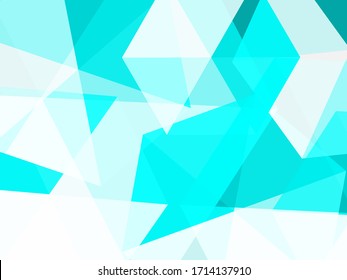 Abstract geometric or isometric white and blue polygon or low poly vector technology business concept background. EPS10 illustration style design.