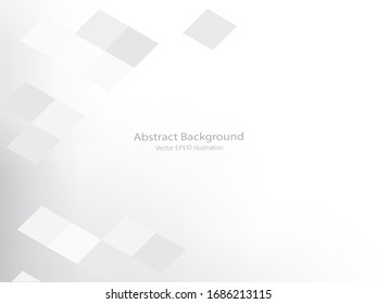 Abstract geometric or isometric white and gray polygon or low poly vector technology concept background. EPS10 illustration style design.