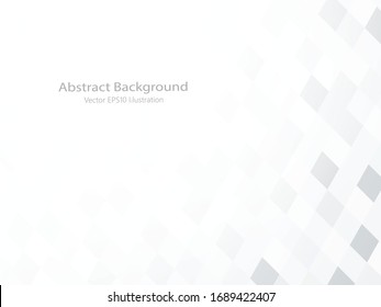 Abstract geometric or isometric white and gray polygon or low poly vector technology concept background. EPS10 illustration style design.
