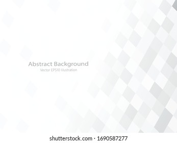 Abstract geometric or isometric white and gray polygon or low poly vector technology concept background. EPS10 illustration style design.