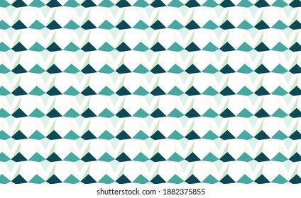 Abstract geometric or isometric white and green triangles or low poly vector technology  concept background. Vectorial illustration style design.