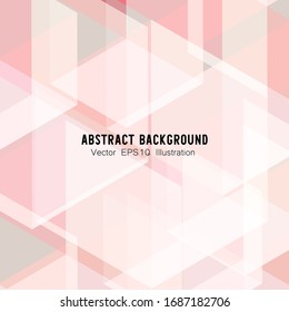 Abstract geometric or isometric white and pink polygon or low poly vector technology concept background. EPS10 illustration style design.