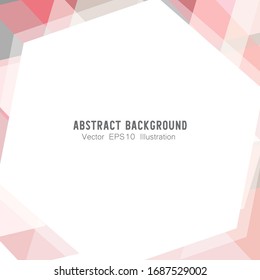 Abstract geometric or isometric white and pink polygon or low poly vector technology concept background. EPS10 illustration style design.