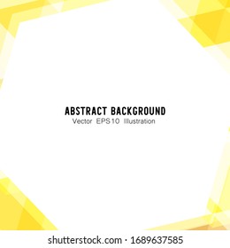 Antecedentes conceptuales de poligono geométrico o isométrico blanco y amarillo, o de baja tecnología vectorial de pozo. Diseño de estilo de ilustración EPS10.