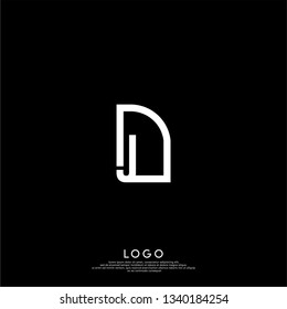 abstract geometric JD logo letter design concept