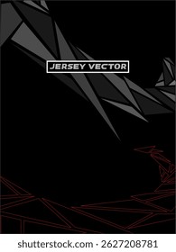 Abstract Geometric Jersey Template red black
