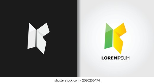 abstract geometric k logo template vector set
