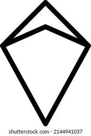 Resumen de forma de cometa geométrica, vector diseño moderno y contemporáneo en una ilustración glifo para web e impresión.
