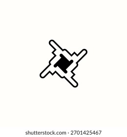 Abstract Geometric Knot Propeller Logo Design