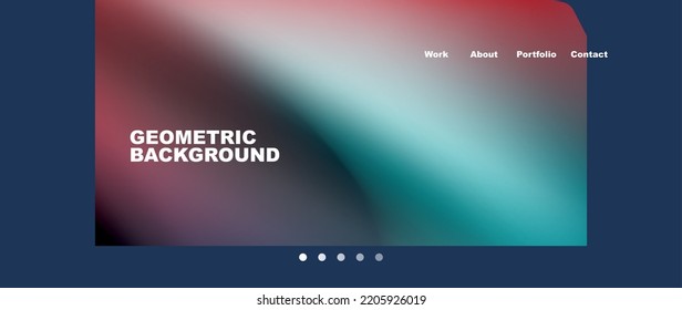 Resumen de la página de aterrizaje geométrico. Fondo creativo para fondo de pantalla, banner, fondo o web