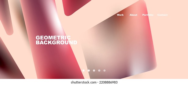 Abstract geometric landing page. Creative background for wallpaper, banner, background or web
