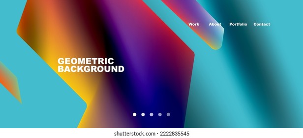 Abstract geometric landing page. Creative background for wallpaper, banner, background or web