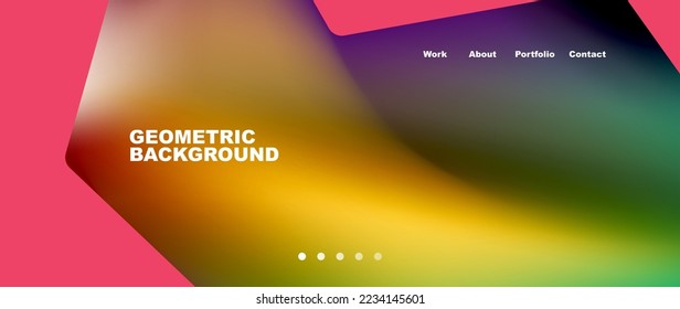 Abstract geometric landing page. Creative background for wallpaper, banner, background or web