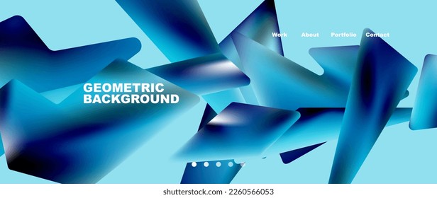 Resumen de la página de aterrizaje geométrico. Fondo creativo para fondo de pantalla, banner, fondo o web