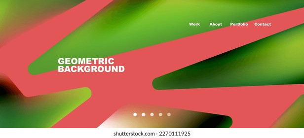 Abstract geometric landing page. Creative background for wallpaper, banner, background or web