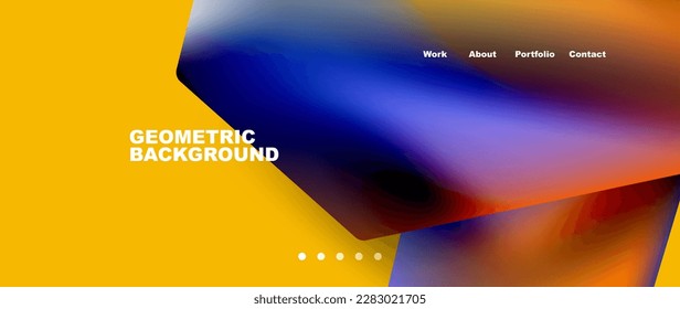Abstract geometric landing page. Creative background for wallpaper, banner, background or web