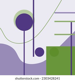 Abstract geometric landscape feed for Instagram post