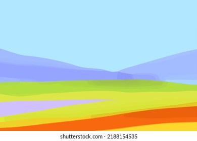 Abstract geometric landscape with a place for text. Vector illustration