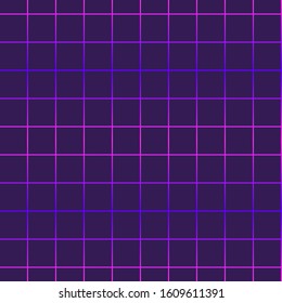 Abstract geometric laser grid seamless pattern. Vaporwave, retrowave, cyberpunk aesthetics. Futuristic digital vector wallpaper.