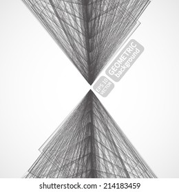 Abstract geometric lattice background, the scope of crystal structures, Crowd composition of build up debris. Vector for your design.