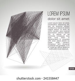 Abstract geometric lattice on a gray background. Vector design.