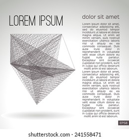 Abstract geometric lattice on a gray background. Vector design.