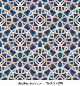 Abstract geometric lattice pattern seamless vector background tile 