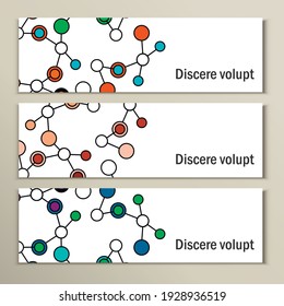 Abstract geometric lattice, set of dna, molecules on same chain. Beautiful set of molecular lattice. Compound molecula in figure. Vector composition for design