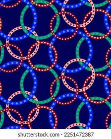 Resumen De Círculos Geométricos Con Pestaña De Círculos Dotados De Capa Geométrica Cadenas De Vector Sin Mareo Fondo Aislado