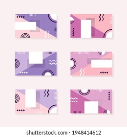 Abstract geometric layout background, template set, space for text - Vector illustration, design for banner, flyer, business card, cover